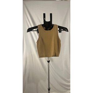 DRAFTZara Women’s Brown Baby T-Shirt Tank Size S Casual Summer Sleeveless Top